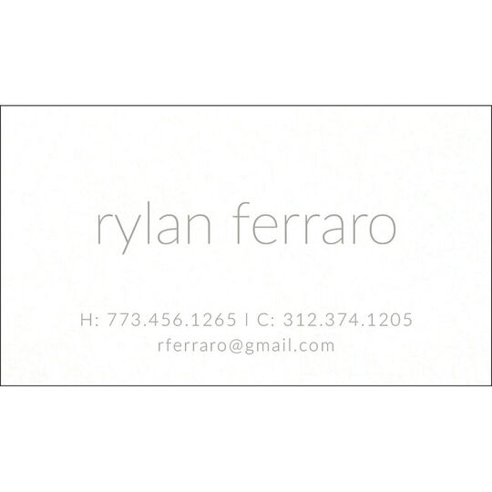 Ferraro Letterpress Contact Cards